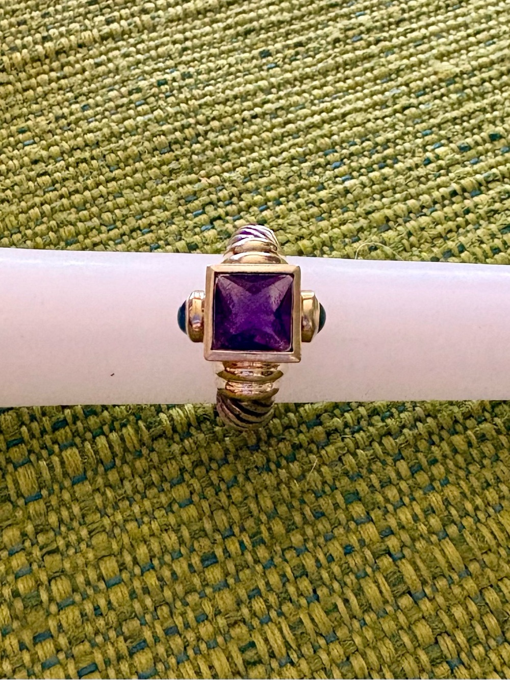 David Yurman silver and gold ring
